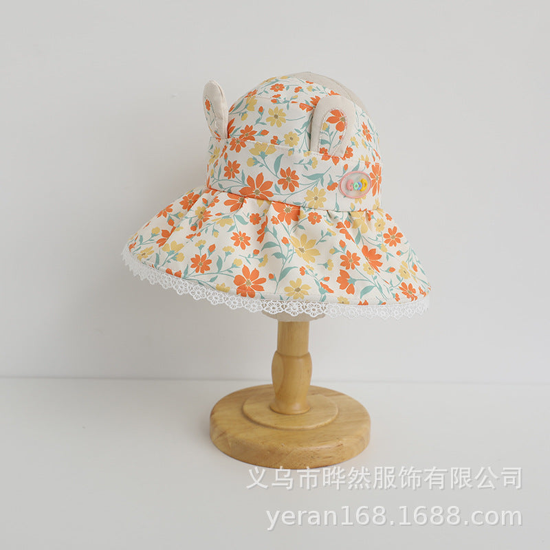 Wholesale Cotton Children's Large Brim Empty Top Hat