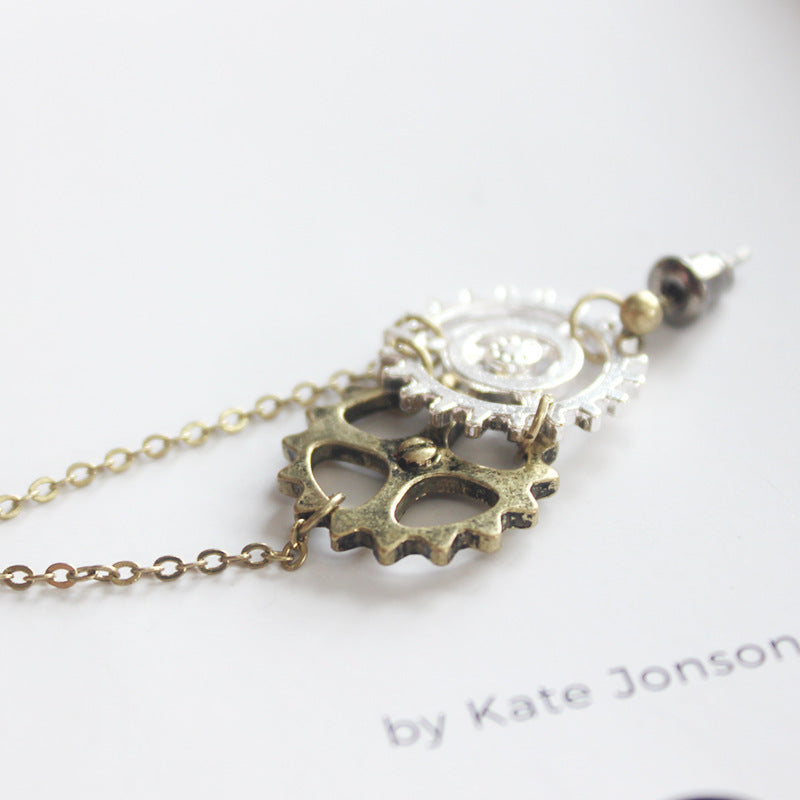 Wholesale Gear Chain Alloy Earrings
