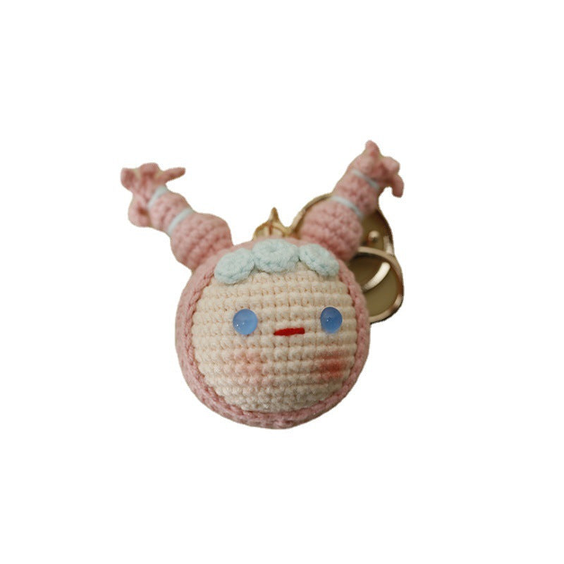 Wholesale Wool Crocheted Cartoon Meatball Keychain