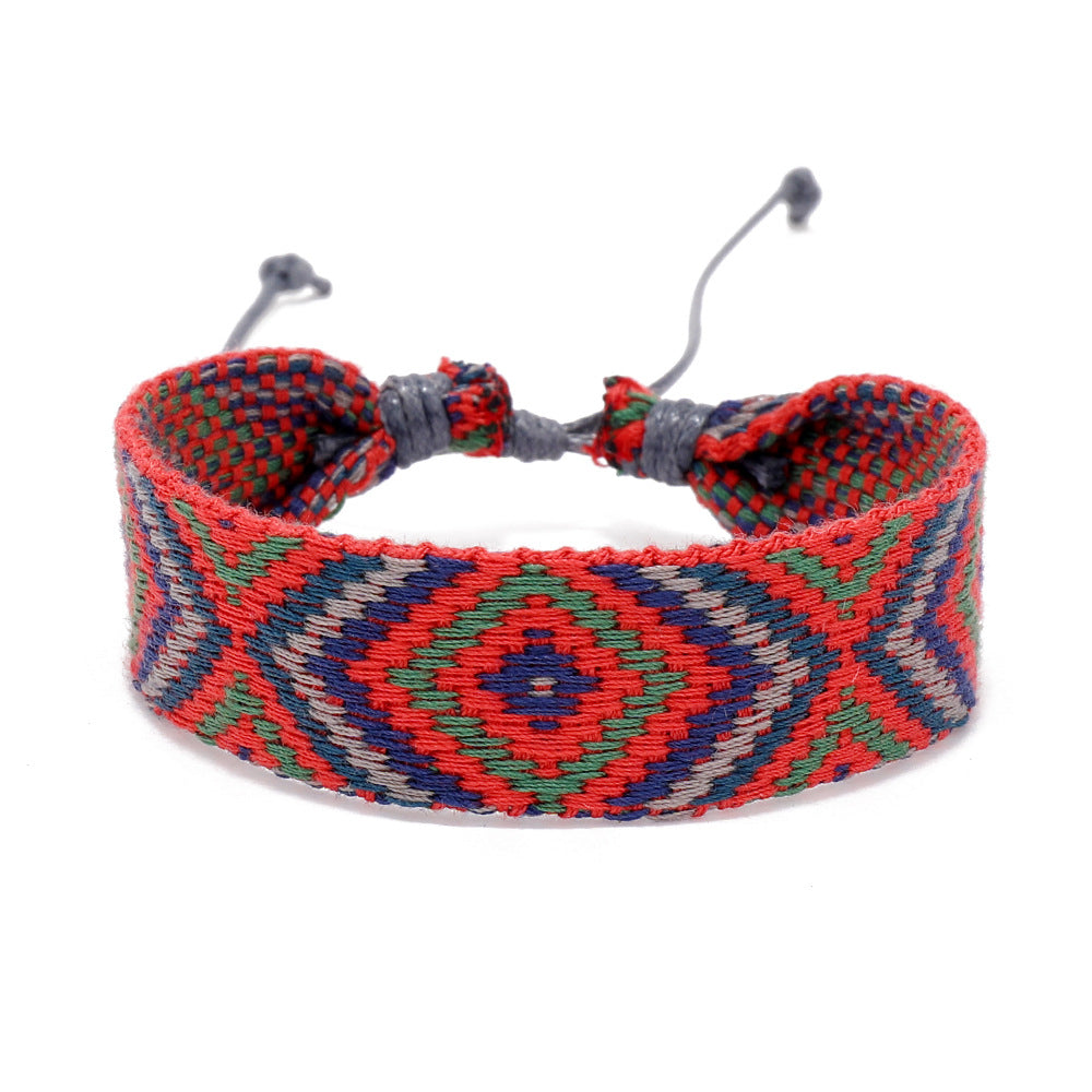 Wholesale Bohemian Vintage Argyle Cotton Bracelet