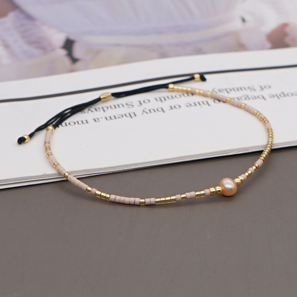 Venta al por mayor Pulsera de vidrieras de piedras semipreciosas bohemias