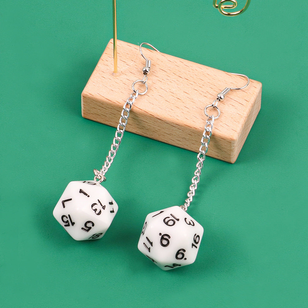 Wholesale Polygon Dice Acrylic Earrings