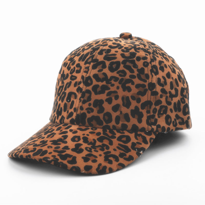Wholesale Cotton Autumn and Winter Leopard Print Baseball Cap