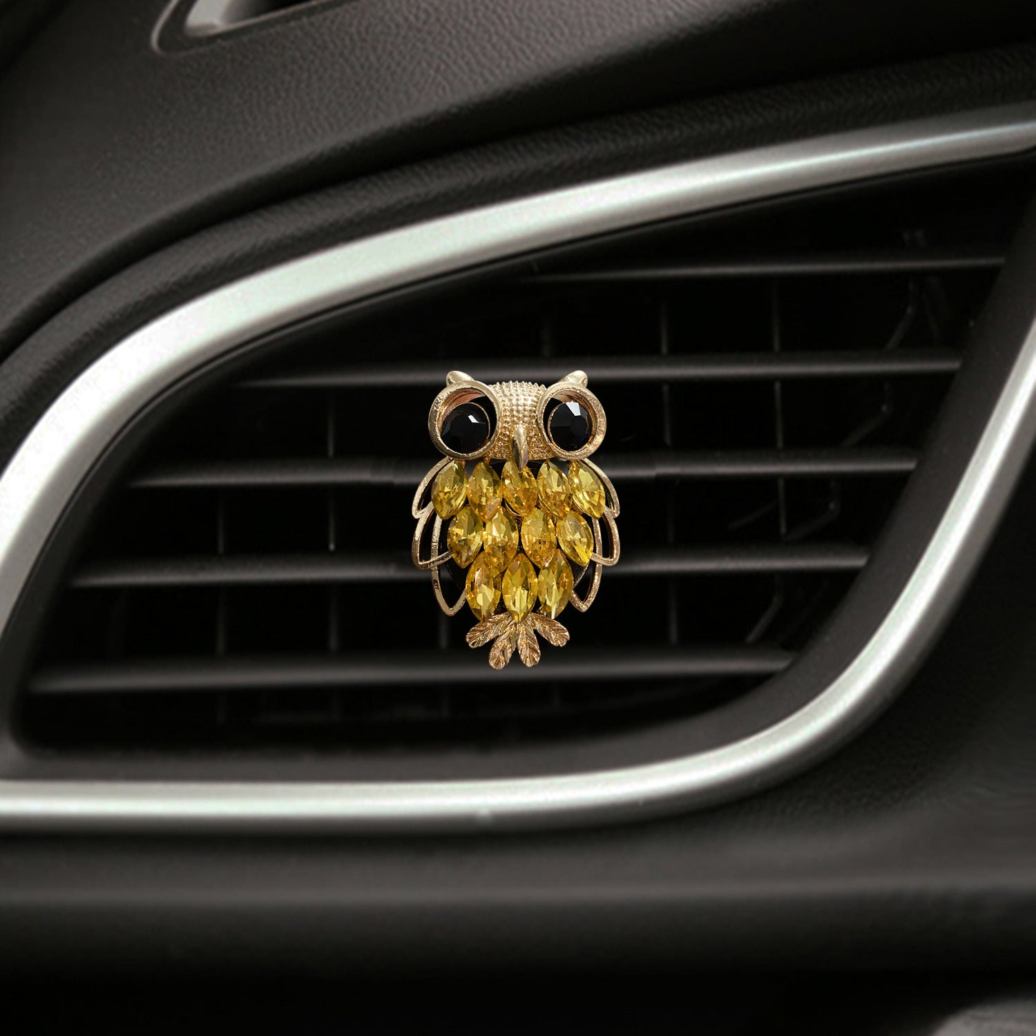 Wholesale Metal Rhinestone Owl Car Aroma Decoration Clip