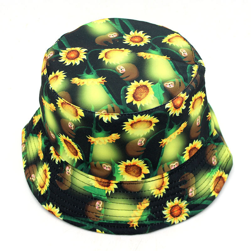 Wholesale Cotton Polyester Chrysanthemum Pattern Printed Fisherman Hat