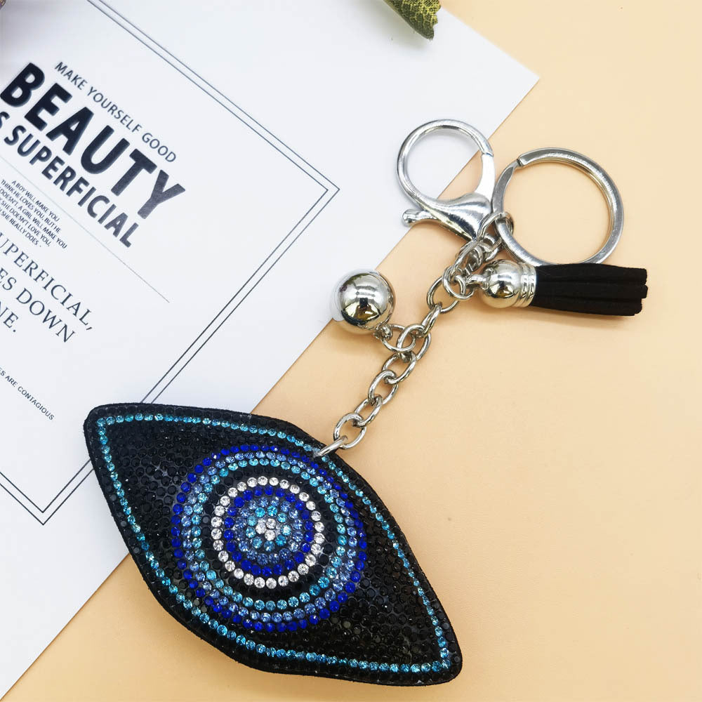 Wholesale Rhinestone Diamond Devil Eye Keychain