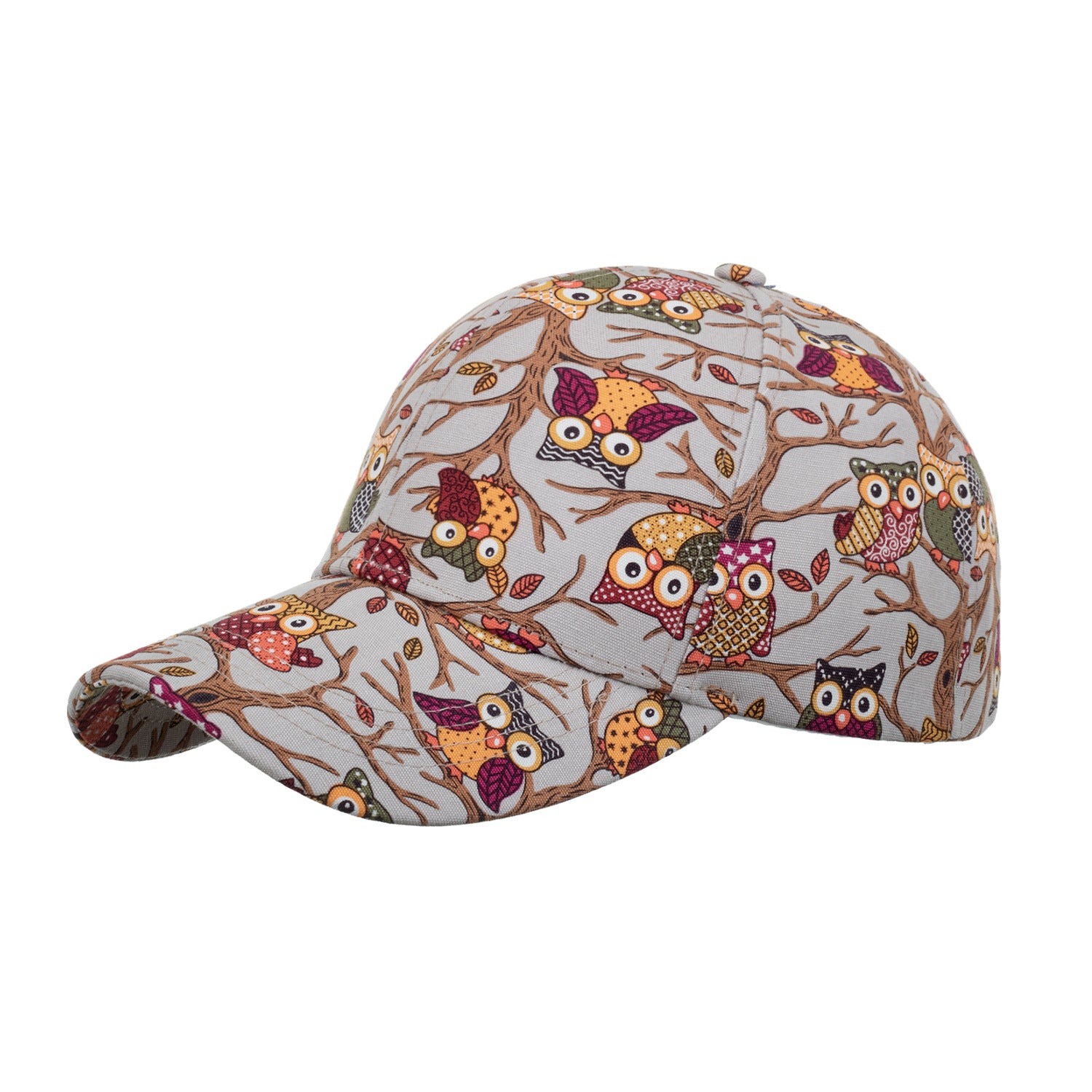 Wholesale Cotton Printed Owl Caps