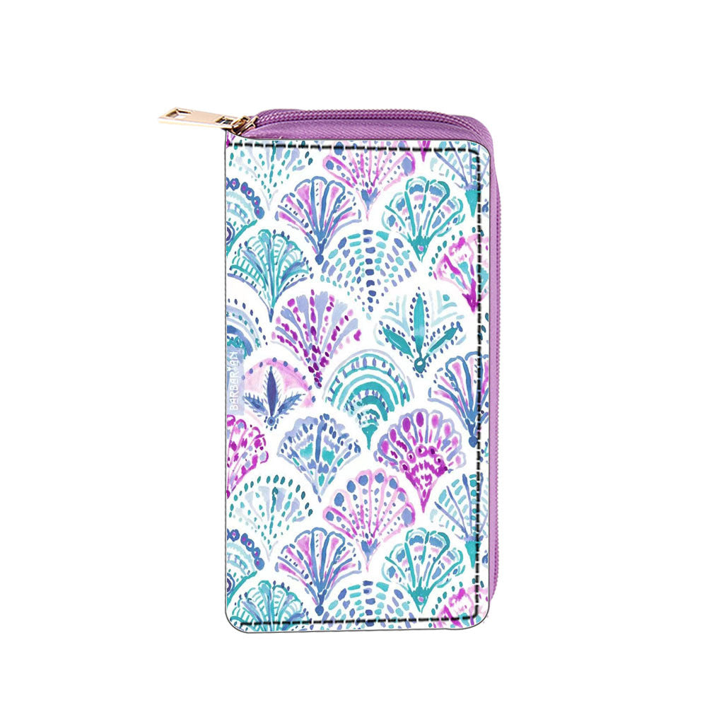 Wholesale Peacock Feather PU Zipper Wallet