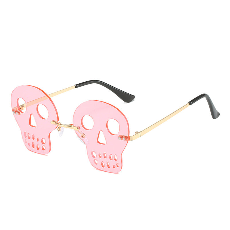 Wholesale Frameless Skull PC Sunglasses