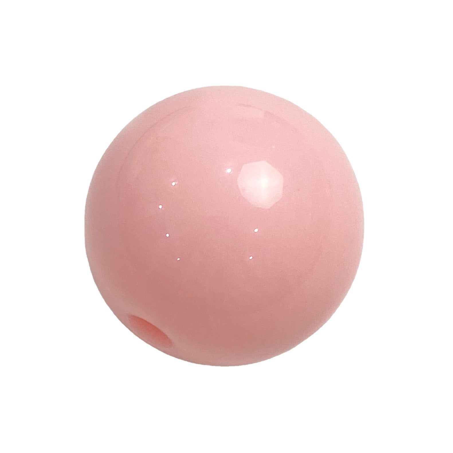 Wholesale 10pcs/pack Creamy Straight Hole Solid Color Round Beads