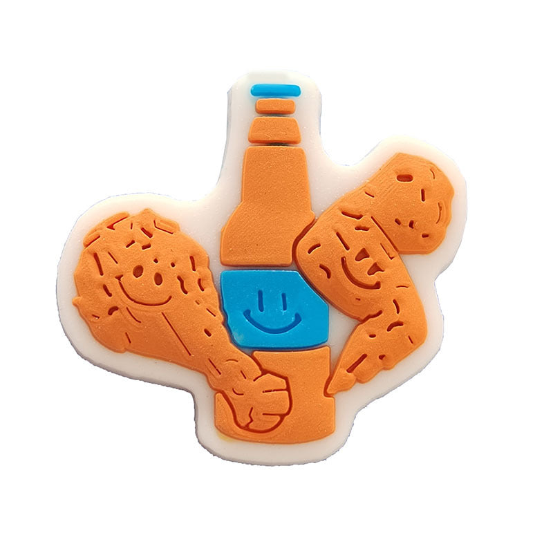 Wholesale 100PCS Cartoon DIY Silicone Shoe Buckle