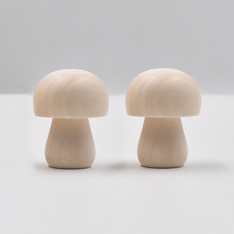 Wholesale 10PCS Painted Wooden 10MM Mushroom Ornaments
