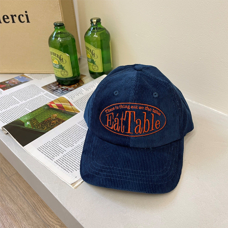 Wholesale Corduroy Embroidered Letters Caps