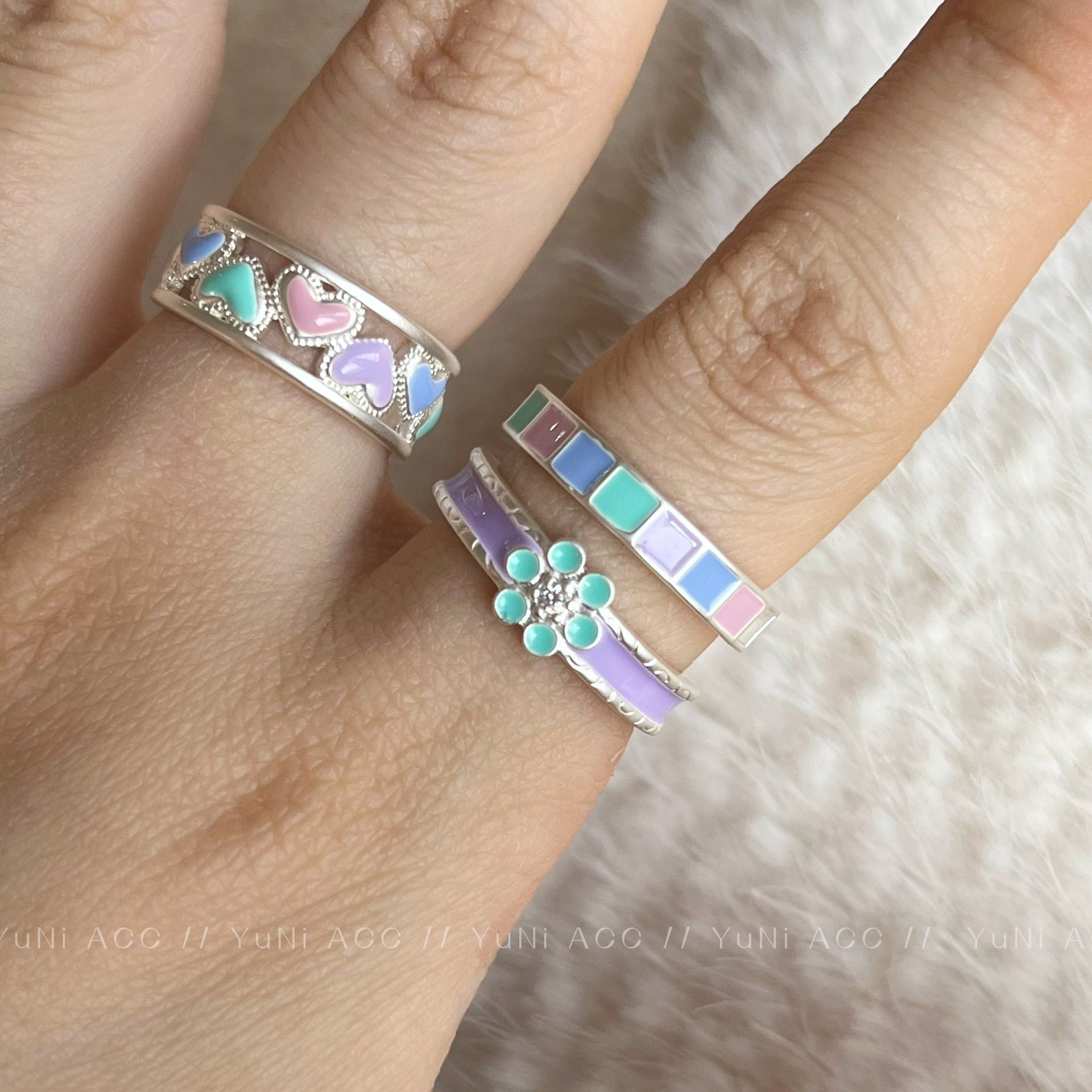 Wholesale Copper Macaron Heart Open Ring