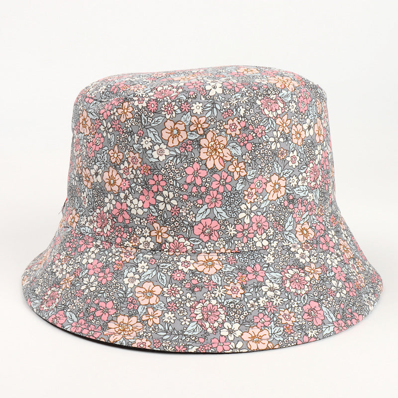 Wholesale Cotton Small Chrysanthemum Double-sided Print Bucket Hat