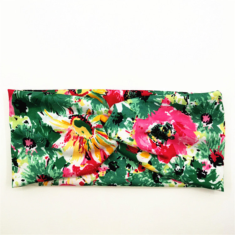 Venta al por mayor Diadema De Algodón Con Estampado De Seda De Leche