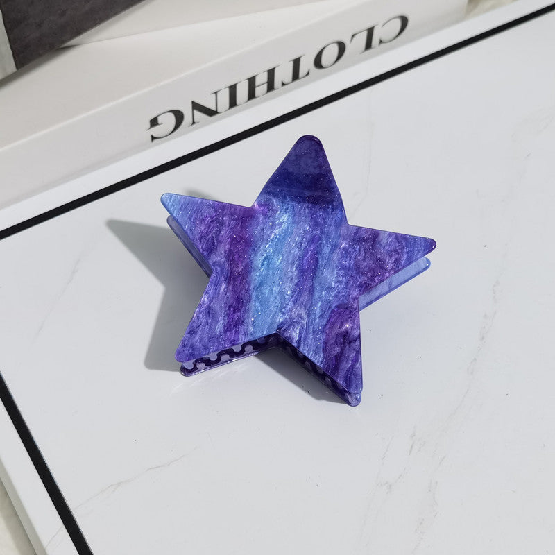 Wholesale Pentagram Acetate Hair Clips