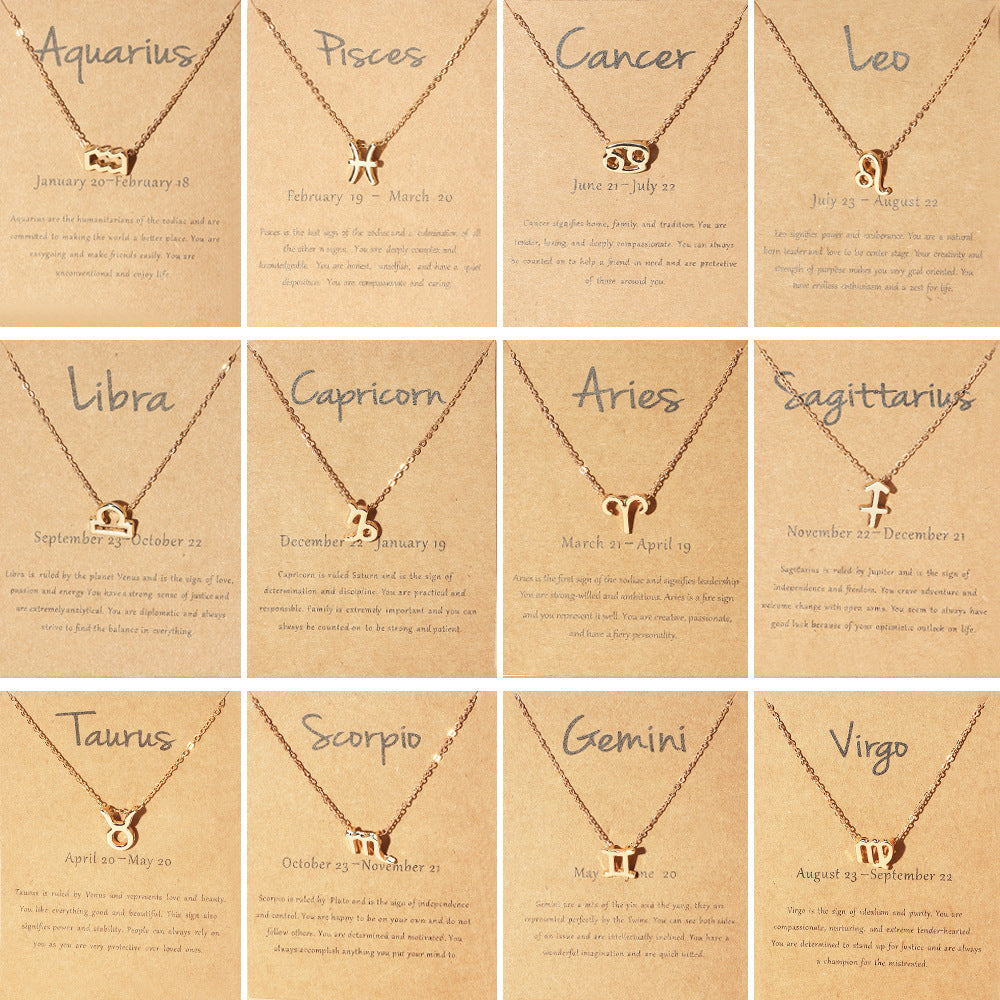 Wholesale Alloy Zodiac Necklace