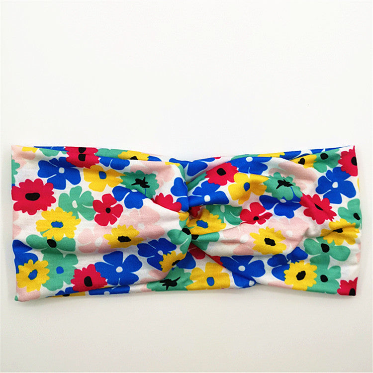 Venta al por mayor Diadema De Algodón Con Estampado De Seda De Leche