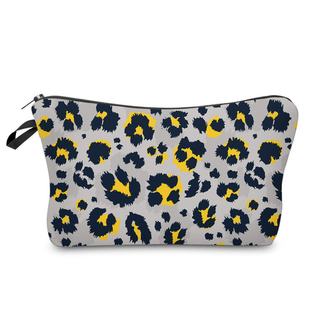 Wholesale Polyester Leopard Cosmetic Bag
