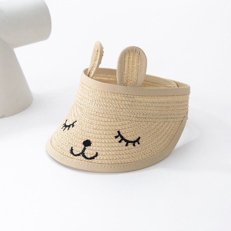 Wholesale Straw Kids Empty Beach Sun Hats