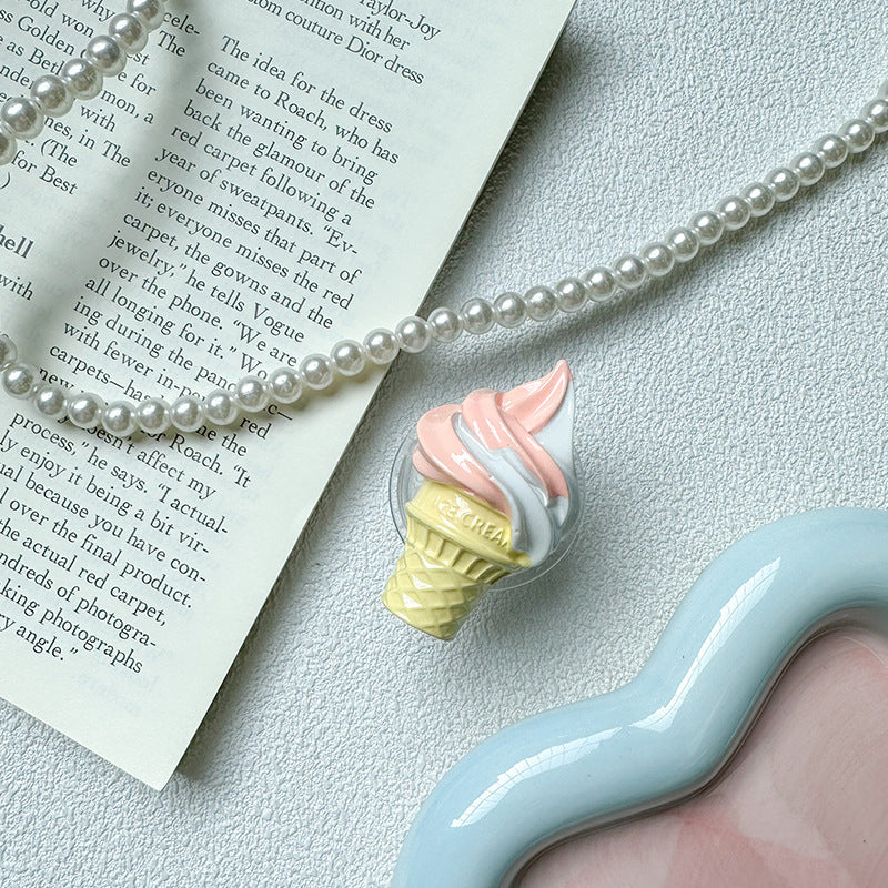 Soporte plástico al por mayor del teléfono móvil del helado del helado de la simulación