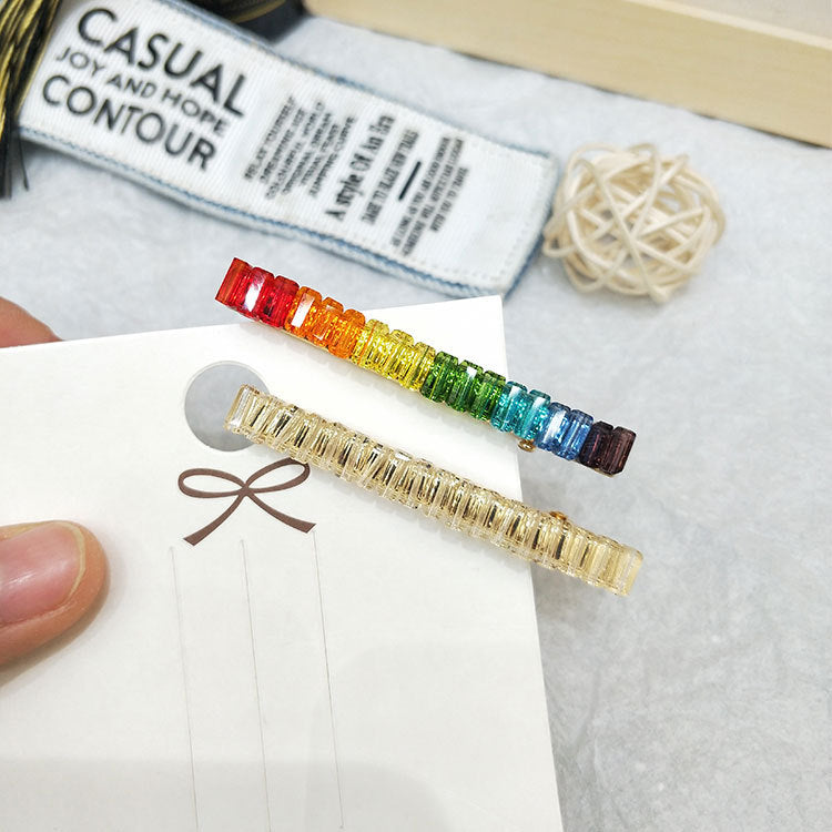 Wholesale Iridescent Crystal Hair Clips Set