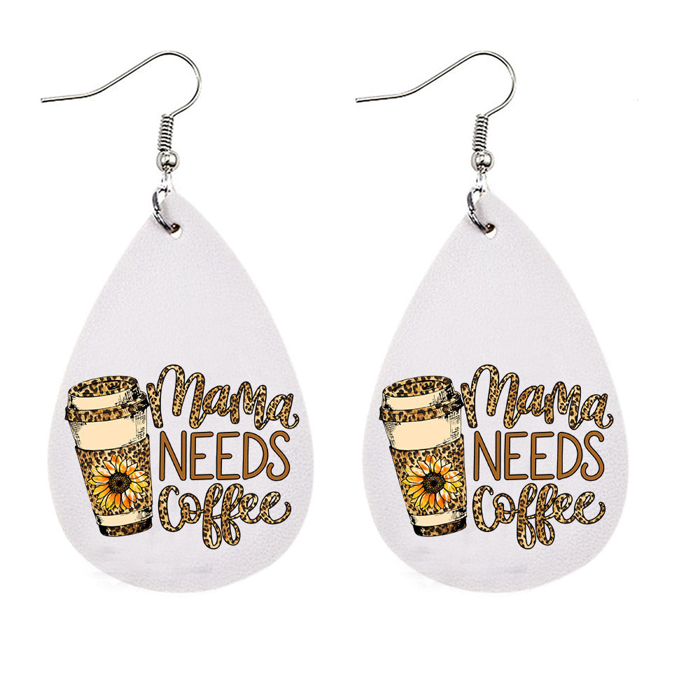 Pendientes De Cuero De Leopardo Para El Día De La Madre al por mayor