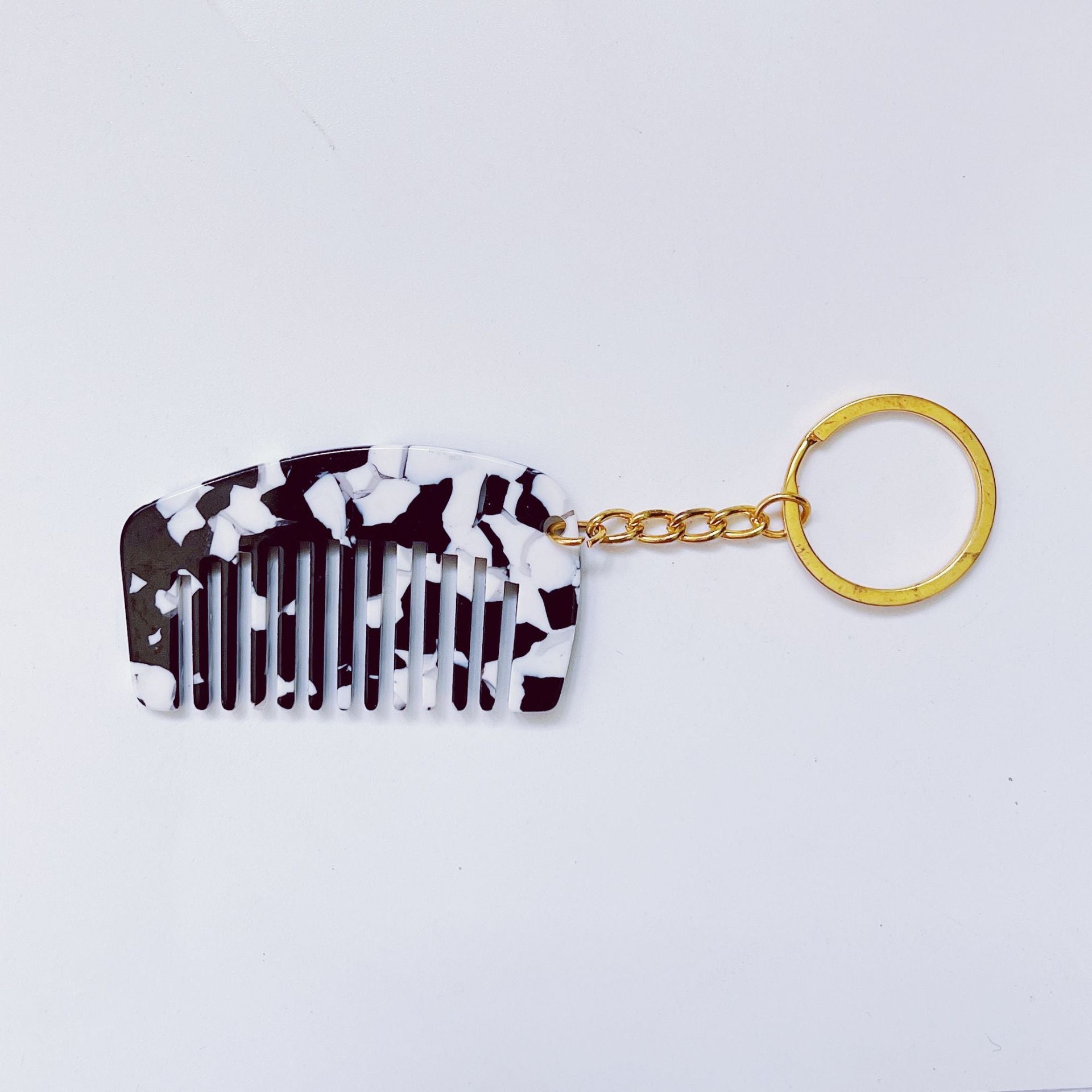 Wholesale Acetate Sheet Mini Comb Keychain