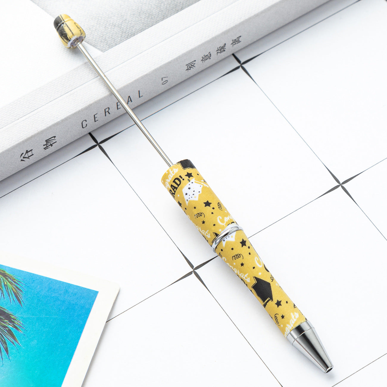 Wholesale Beadable Pens Graduation Season Plastic Ballpoint Pens