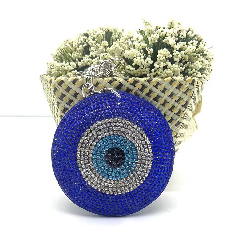 Wholesale Rhinestone Ironing Rhinestone Eye Tassel Key Chain