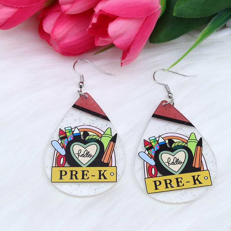 Pendientes Acrílicos Día Del Maestro al por mayor