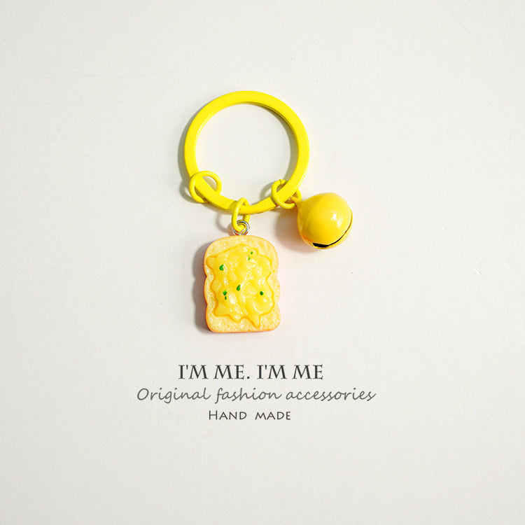 Wholesale Metal Bread Toast Keychain