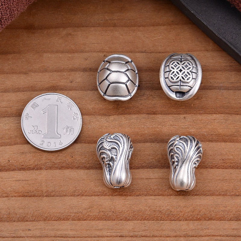 Cuentas de plata esterlina al por mayor tortuga de tortuga de plata esterlina