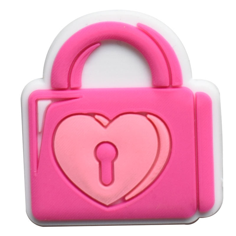 Wholesale 100 PCS PVC Cartoon Pink DIY Shoe Buckle