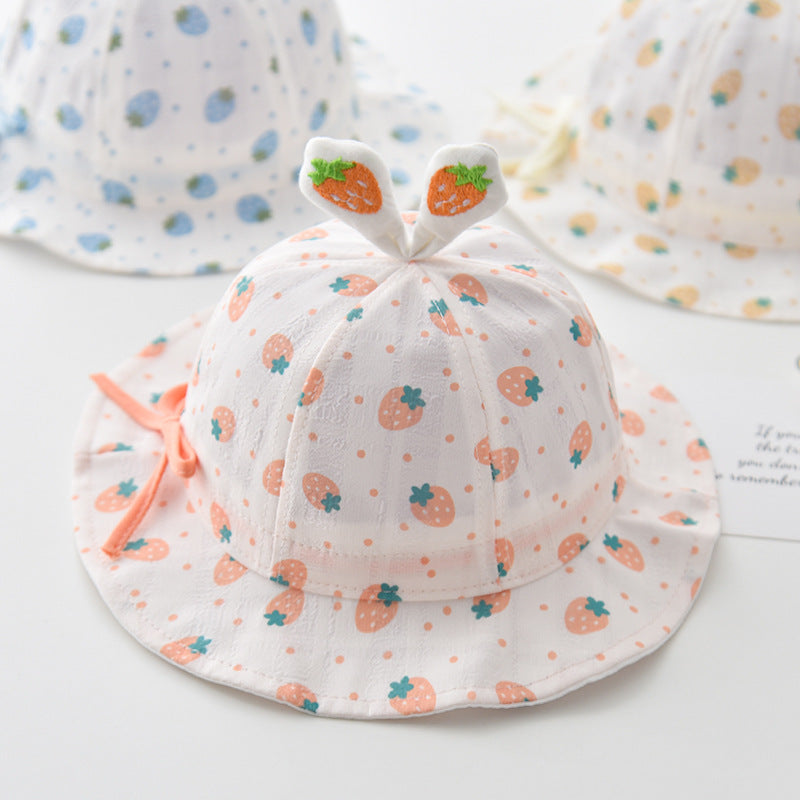 Wholesale Cotton Summer Thin Drawstring Adjustable Children's Fisherman Hat