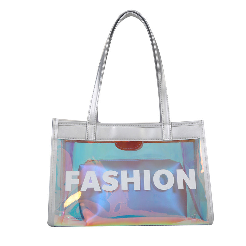 Wholesale PVC Transparent Laser Beach Bags