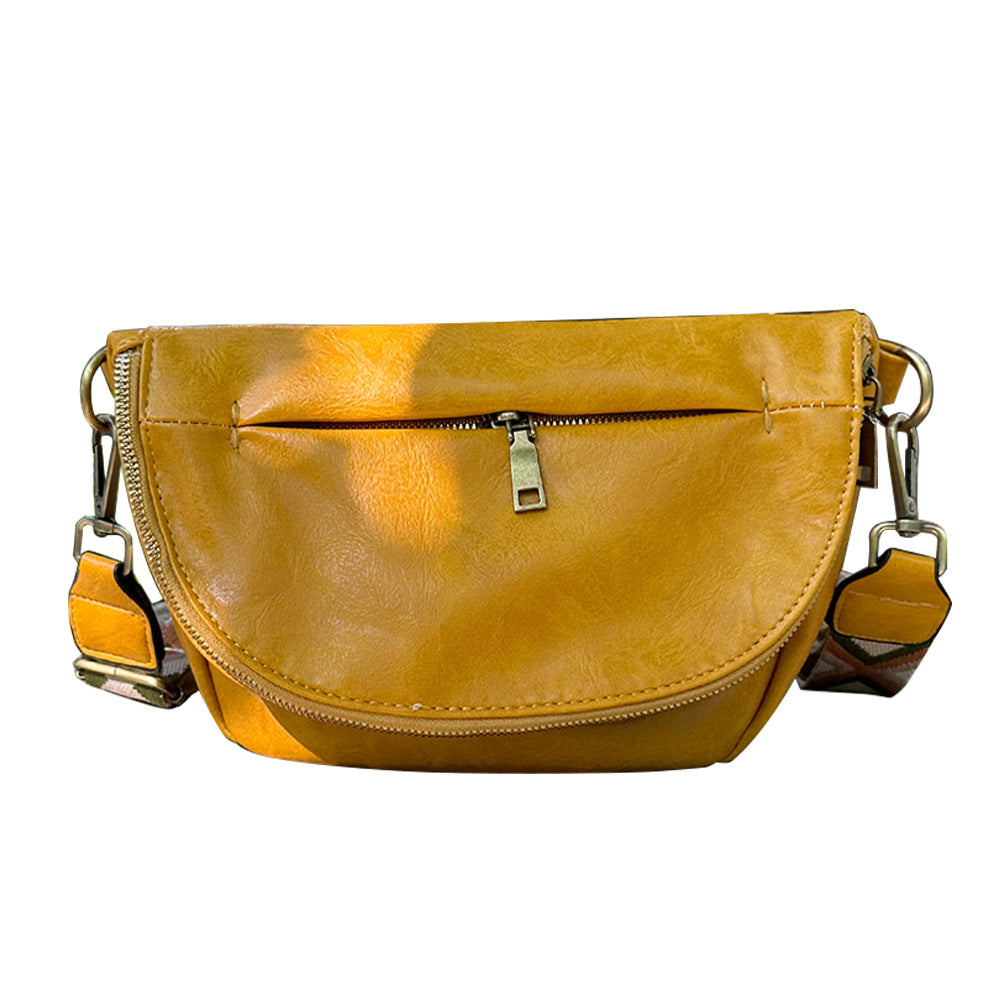 Wholesale Western Style Leopard Print Cow Print PU Folding Crossbody Bag Chest Bag