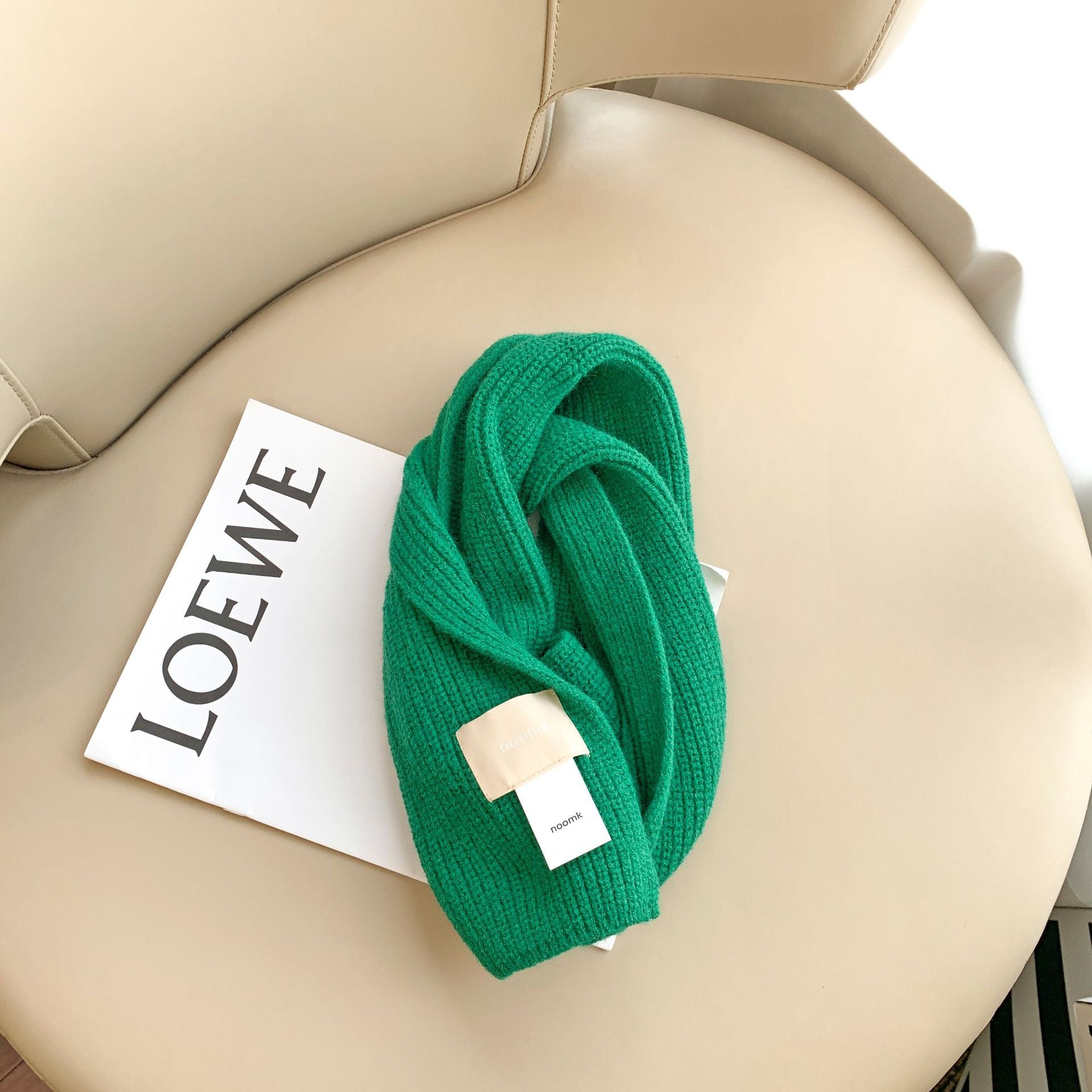 Wholesale Kids Australian Wool Solid Color Simple Double-sided Wool Scarf