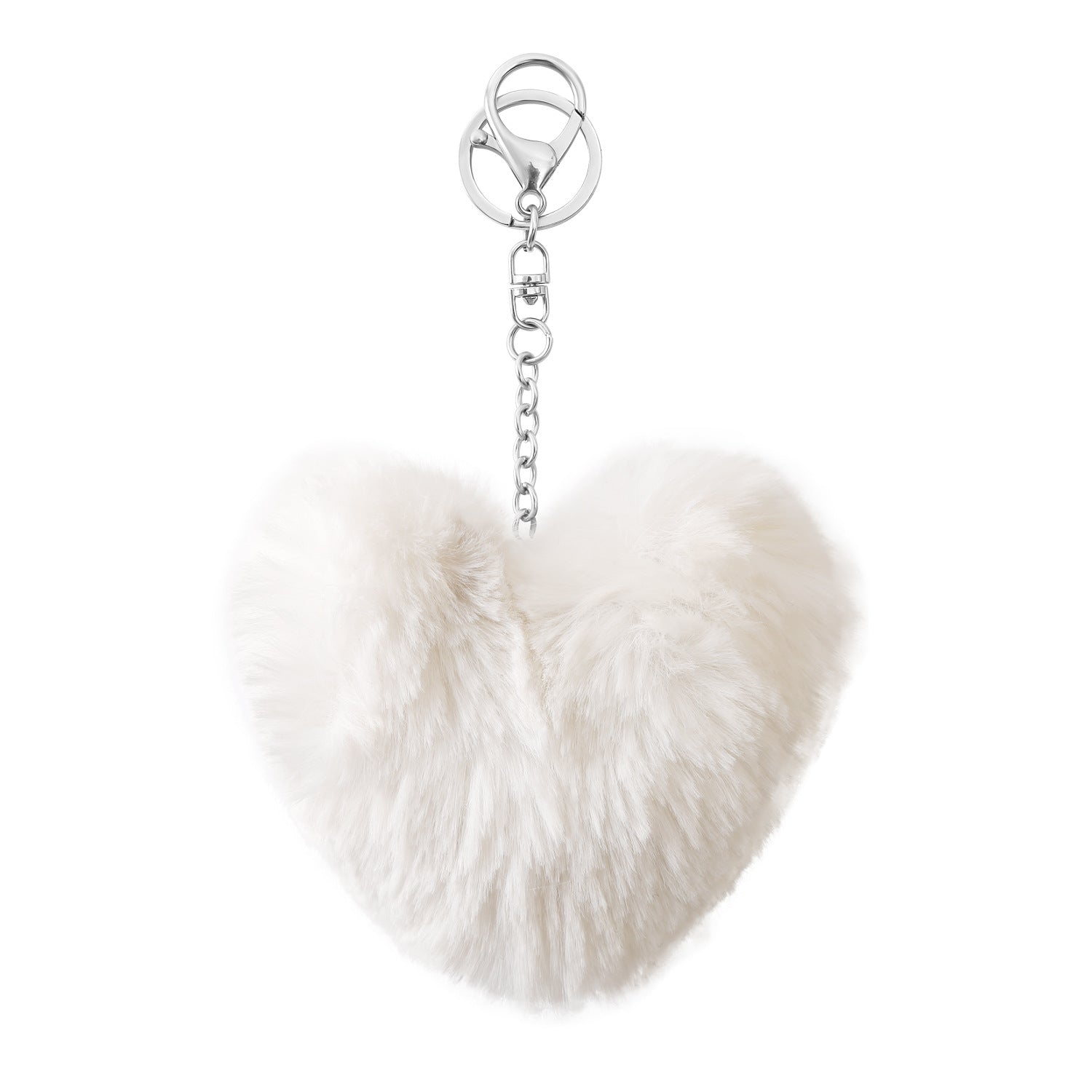 wholesale Alloy Love Pom Tassel Keychain