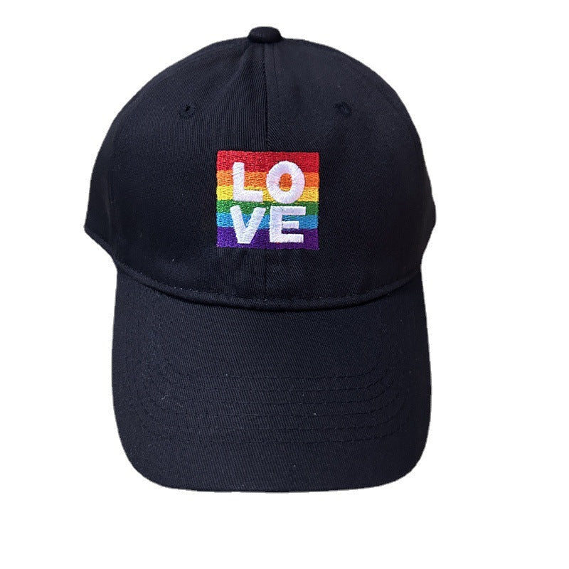Wholesale LOVE Letters Embroidered Cotton Plain Black Baseball Hat