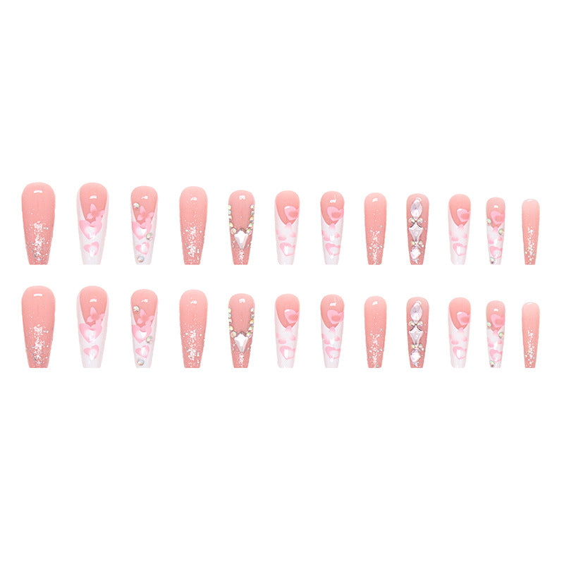 Wholesale Plastic Shiny Diamond Wearable Nails