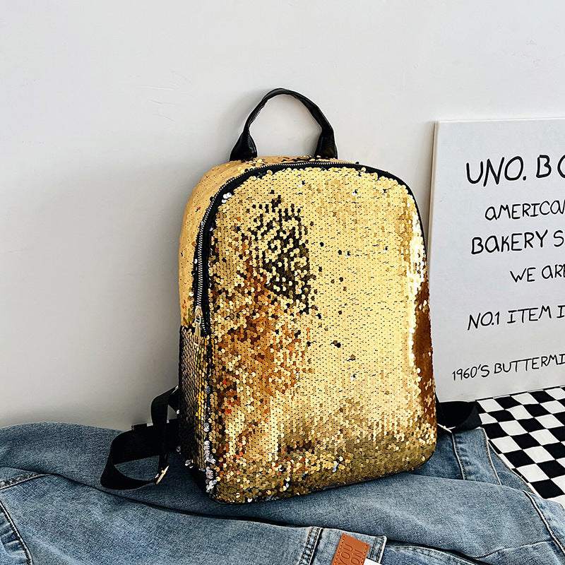 Wholesale Nylon Backpacks with Glitter and Large Capacity Travel Backpacks