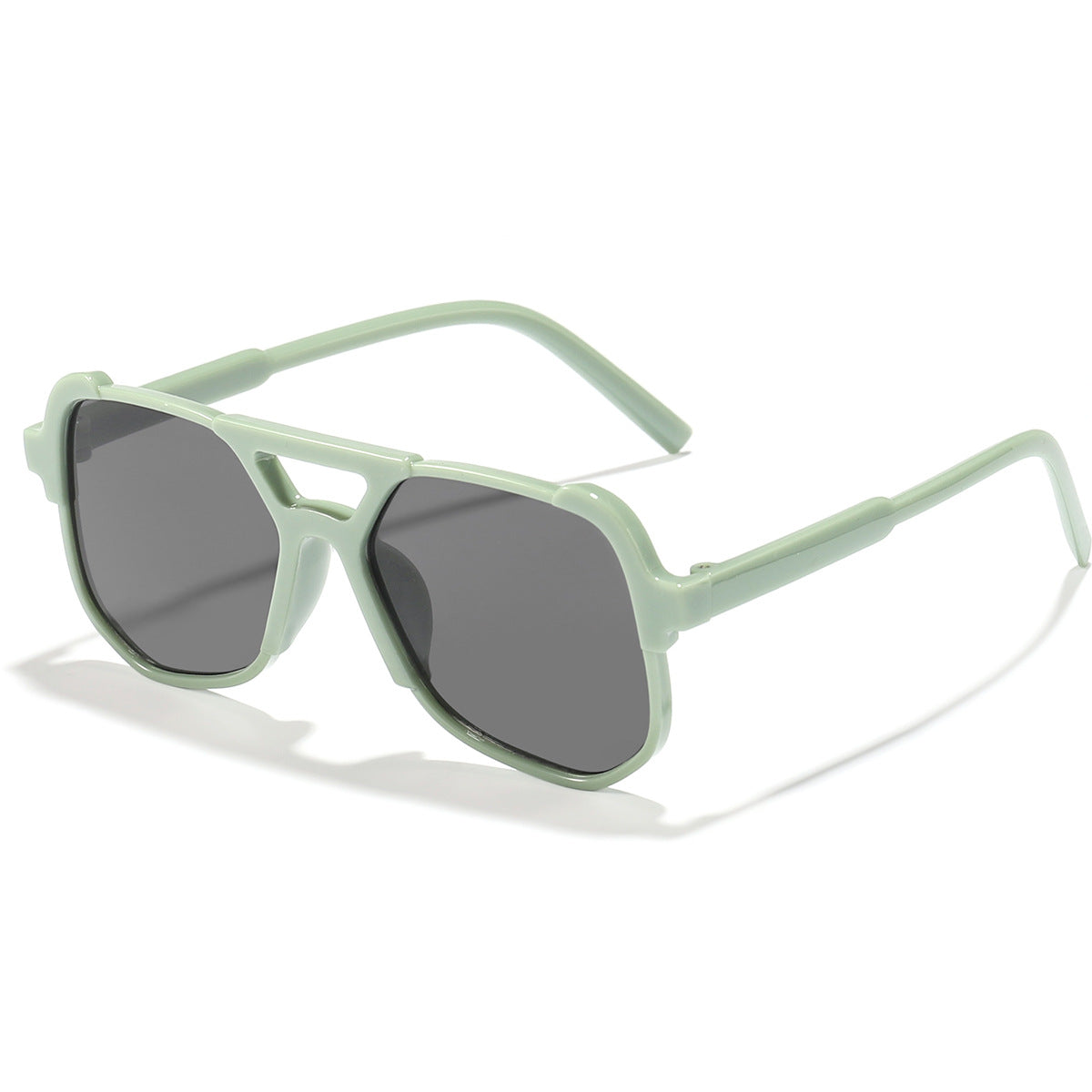 Wholesale Double Beam Square Frame PC Kids Sunglasses