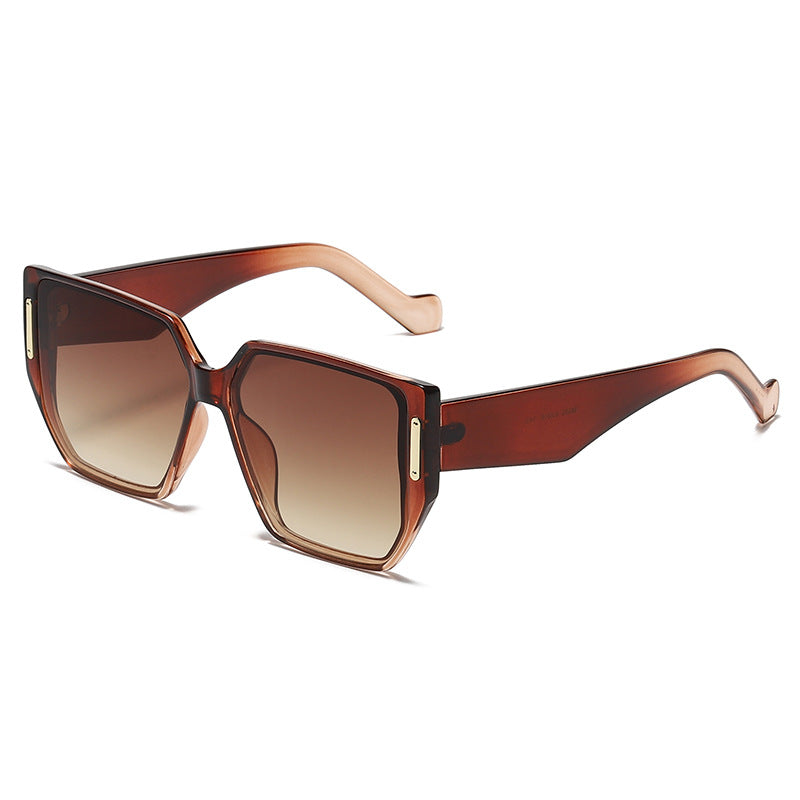 Venta al por mayor PC Gafas de sol resistentes a los rayos UV de marco grande para hombres y mujeres