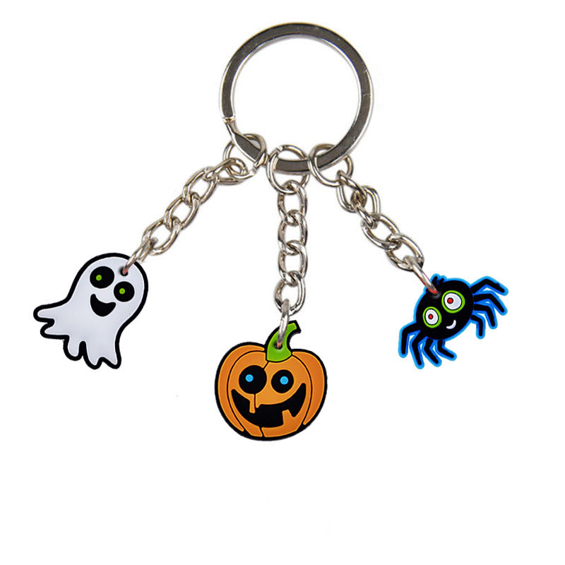 Wholesale 10pcs Halloween Cartoon Silicone Keychain