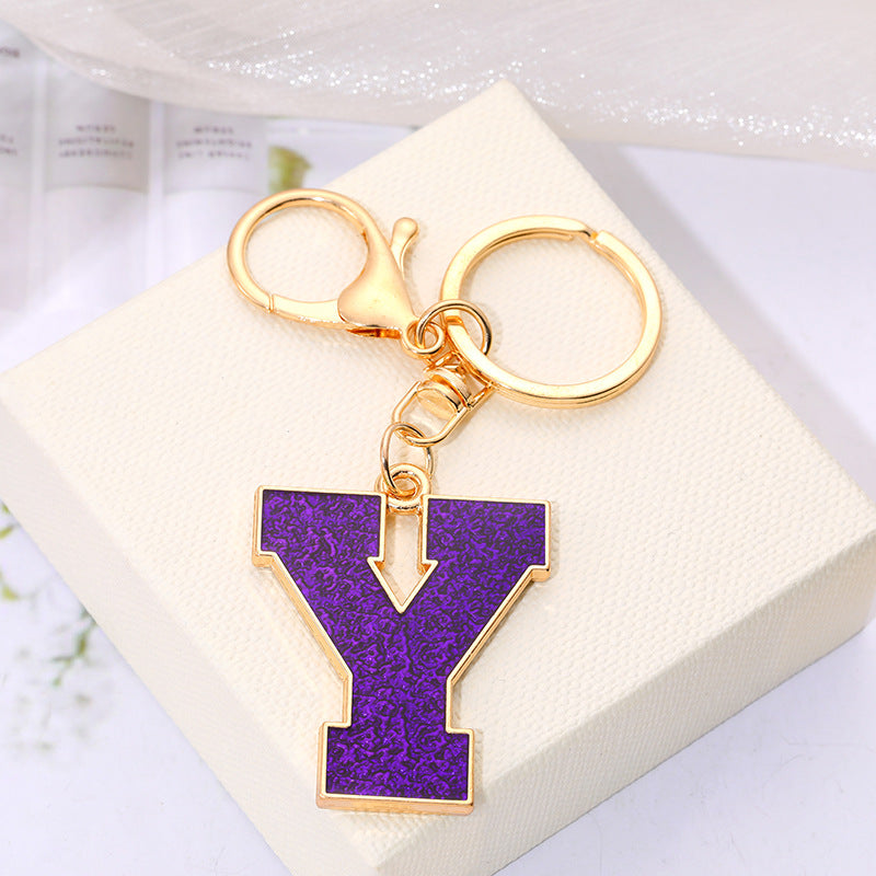 Wholesale Creative Alloy Jewelry 26 English Alphabet Keychain