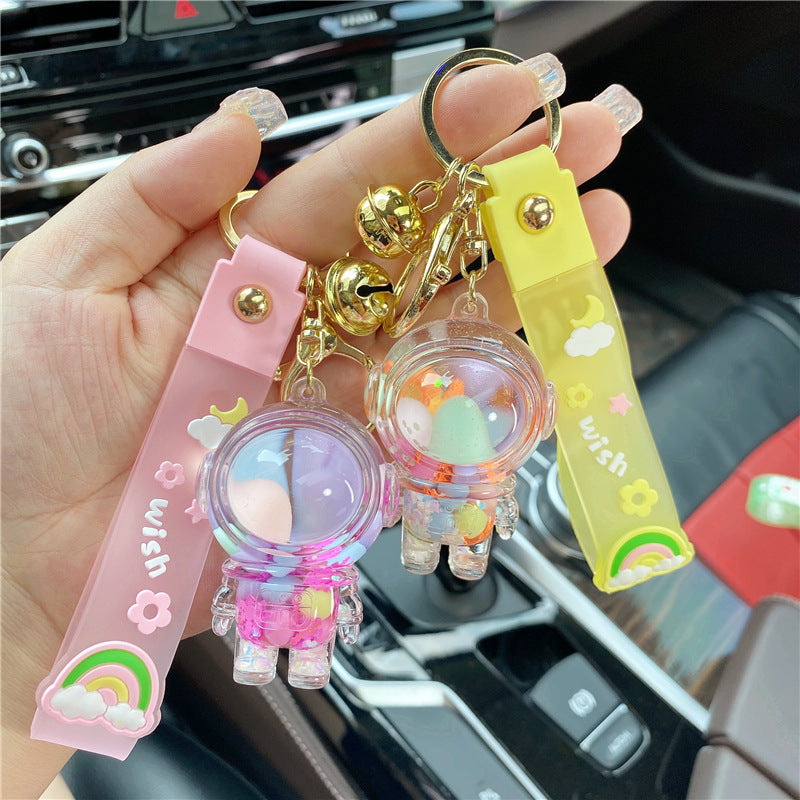 Wholesale Acrylic Liquid Astronaut Creative Keychain