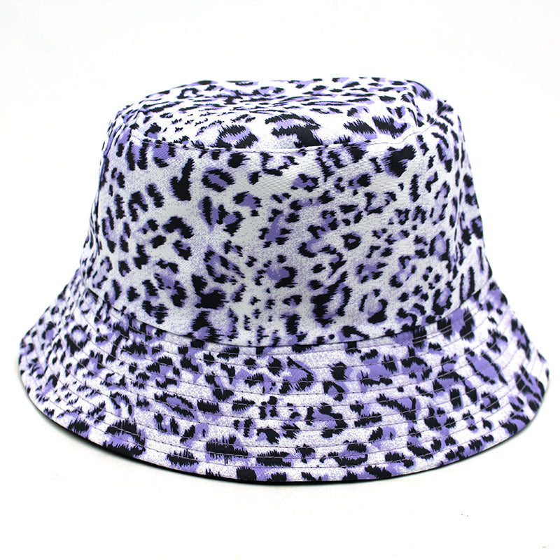 Wholesale Cotton Polyester Leopard Print Reversible Bucket Hat