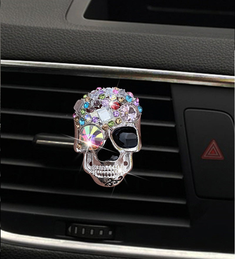 Wholesale Colored Diamond Retro Skull Car Perfume For Car
